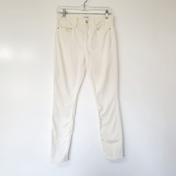 Frame le high skinny Pant in Cream color Size 29 - Picture 2 of 8
